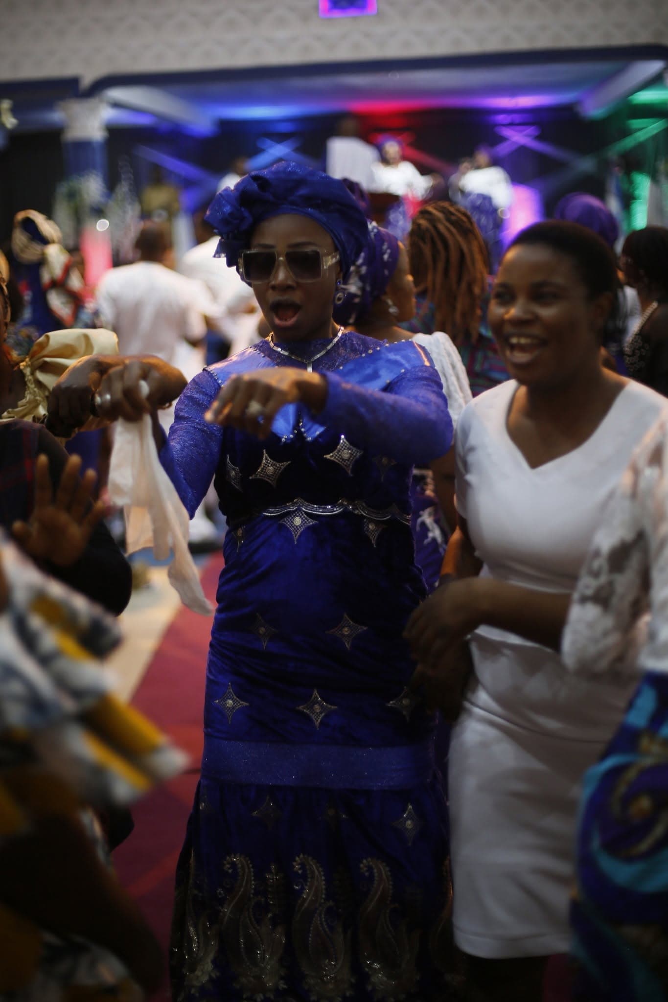 Members celebrating together during a service
